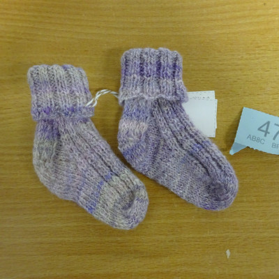 Purple baby socks
