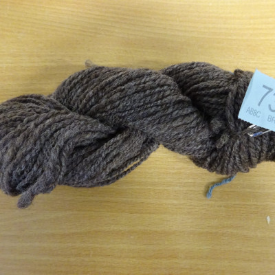 Dark grey skein of wool yarn